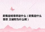 趕集是啥意思是什么（趕集是什么意思 又被稱為什么呢）
