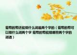 葡萄的萄還能組什么詞是兩個(gè)字的（葡萄的萄可以組什么詞兩個(gè)字 葡萄的萄能組哪些兩個(gè)字的詞語）
