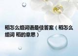 稻怎么組詞語(yǔ)最佳答案（稻怎么組詞 稻的意思）