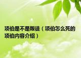 項伯是不是叛徒（項伯怎么死的 項伯內(nèi)容介紹）