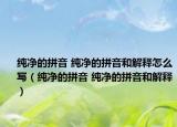 純凈的拼音 純凈的拼音和解釋怎么寫(xiě)（純凈的拼音 純凈的拼音和解釋）