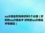 qq分組名稱簡(jiǎn)單好聽(tīng)5個(gè)分組（好聽(tīng)的qq分組名字 好聽(tīng)的qq分組名字有哪些）