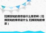 婦孺皆知的意思是什么意思?。▼D孺皆知的意思是什么 婦孺皆知的意思）