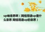 up啥意思?。ňW(wǎng)絡(luò)用語up是什么意思 網(wǎng)絡(luò)用語up的意思）
