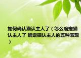 如何確認貓認主人了（怎么確定貓認主人了 確定貓認主人的五種表現）