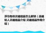 浮島物語(yǔ)靈魂結(jié)晶怎么解鎖（戰(zhàn)魂銘人靈魂結(jié)晶介紹 靈魂結(jié)晶作用介紹）