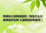 有哪些大型網游推薦（現(xiàn)在什么大型網游好玩啊 大型網游好玩推薦）