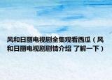 風和日麗電視劇全集觀看西瓜（風和日麗電視劇劇情介紹 了解一下）