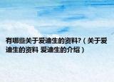 有哪些關(guān)于愛迪生的資料?（關(guān)于愛迪生的資料 愛迪生的介紹）