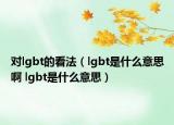 對(duì)lgbt的看法（lgbt是什么意思啊 lgbt是什么意思）