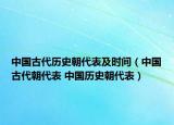 中國(guó)古代歷史朝代表及時(shí)間（中國(guó)古代朝代表 中國(guó)歷史朝代表）