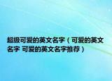 超級可愛的英文名字（可愛的英文名字 可愛的英文名字推薦）