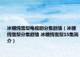 冰糖燉雪梨電視劇分集劇情（冰糖燉雪梨分集劇情 冰糖燉雪梨15集簡介）