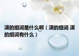 瀟的組詞是什么?。t的組詞 瀟的組詞有什么）