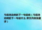 鳥宿池邊樹的下一句是啥（鳥宿池邊樹的下一句是什么 原文內(nèi)容及翻譯）