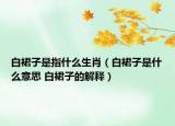 白裙子是指什么生肖（白裙子是什么意思 白裙子的解釋?zhuān)? /></span></a>
                        <h2><a href=