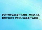 夢見手受傷流血是什么意思（夢見殺人流血是什么兆頭 夢見殺人流血是什么意思）