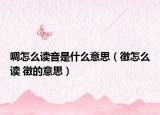 啁怎么讀音是什么意思（徴怎么讀 徴的意思）