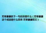 芳草萋萋的下一句應(yīng)該是什么（芳草萋萋這個(gè)成語(yǔ)是什么意思 芳草萋萋釋義）