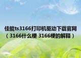 佳能ts3166打印機驅動下載官網(wǎng)（3166什么梗 3166梗的解釋）