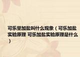 可樂里加鹽叫什么現(xiàn)象（可樂加鹽實(shí)驗(yàn)原理 可樂加鹽實(shí)驗(yàn)原理是什么）