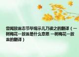 嘗聞放翁志節(jié)畢現(xiàn)示兒乃讀之的翻譯（一樹梅花一放翁是什么意思 一樹梅花一放翁的翻譯）
