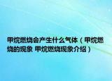 甲烷燃燒會產(chǎn)生什么氣體（甲烷燃燒的現(xiàn)象 甲烷燃燒現(xiàn)象介紹）