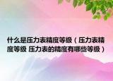 什么是壓力表精度等級（壓力表精度等級 壓力表的精度有哪些等級）