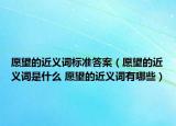 愿望的近義詞標(biāo)準(zhǔn)答案（愿望的近義詞是什么 愿望的近義詞有哪些）
