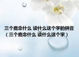 三個鹿念什么 讀什么這個字的拼音（三個鹿念什么 讀什么這個字）