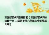 三國群英傳6道具排名（三國群英傳6秘籍是什么 三國群英傳六秘籍大全的縮寫介紹）