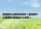 晶瑩的什么填合適詞語(yǔ)（晶瑩的什么填詞語(yǔ) 晶瑩是什么意思）