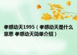 孝感動(dòng)天1995（孝感動(dòng)天是什么意思 孝感動(dòng)天簡(jiǎn)單介紹）