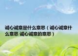 誠心誠意是什么意思（誠心誠意什么意思 誠心誠意的意思）