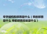 辛字結(jié)構(gòu)和部首是什么（辛的部首是什么 辛的部首應(yīng)該是什么）