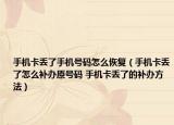 手機卡丟了手機號碼怎么恢復(fù)（手機卡丟了怎么補辦原號碼 手機卡丟了的補辦方法）
