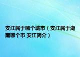 安江屬于哪個城市（安江屬于湖南哪個市 安江簡介）