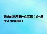 英雄的意思是什么解釋?zhuān)╰im是什么 tim解釋?zhuān)? /></span></a>
                        <h2><a href=
