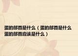 蛋的部首是什么（蛋的部首是什么 蛋的部首應(yīng)該是什么）