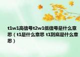t1w1高信號t2w1低信號是什么意思（t1是什么意思 t1到底是什么意思）