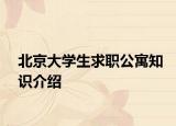 北京大學(xué)生求職公寓知識介紹
