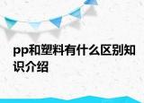 pp和塑料有什么區(qū)別知識(shí)介紹