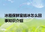 冰箱保鮮室結(jié)冰怎么回事知識(shí)介紹