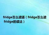 fridge怎么讀語(yǔ)（fridge怎么讀 fridge的讀法）