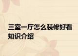 三室一廳怎么裝修好看知識(shí)介紹