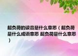超負(fù)荷的讀音是什么意思（超負(fù)荷是什么成語(yǔ)意思 超負(fù)荷是什么意思）
