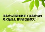 亞非會(huì)議召開的目的（亞非會(huì)議的意義是什么 亞非會(huì)議的意義）