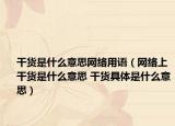 干貨是什么意思網(wǎng)絡(luò)用語（網(wǎng)絡(luò)上干貨是什么意思 干貨具體是什么意思）