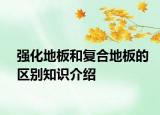 強(qiáng)化地板和復(fù)合地板的區(qū)別知識介紹
