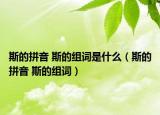 斯的拼音 斯的組詞是什么（斯的拼音 斯的組詞）